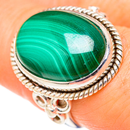 Malachite Rings handcrafted by Ana Silver Co - RING127735
