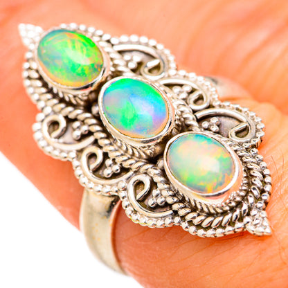 Ethiopian Opal Rings handcrafted by Ana Silver Co - RING127740