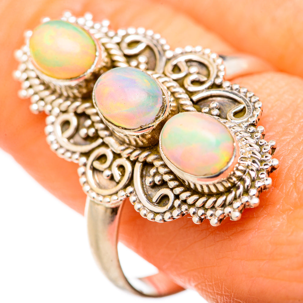Ethiopian Opal Rings handcrafted by Ana Silver Co - RING127756