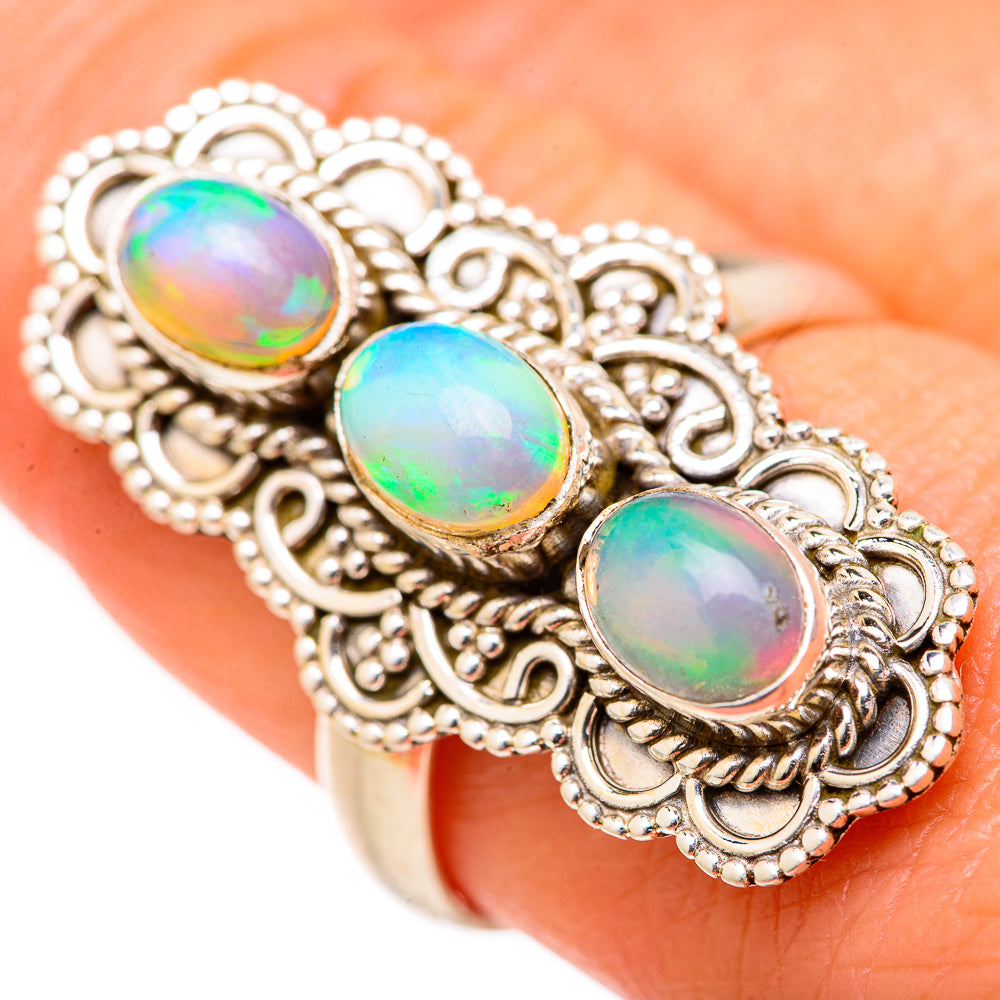 Ethiopian Opal Rings handcrafted by Ana Silver Co - RING127774