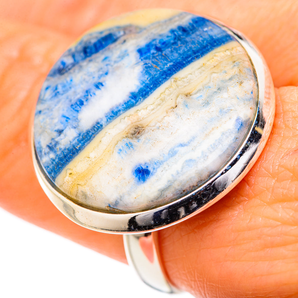 Blue Scheelite Rings handcrafted by Ana Silver Co - RING127777