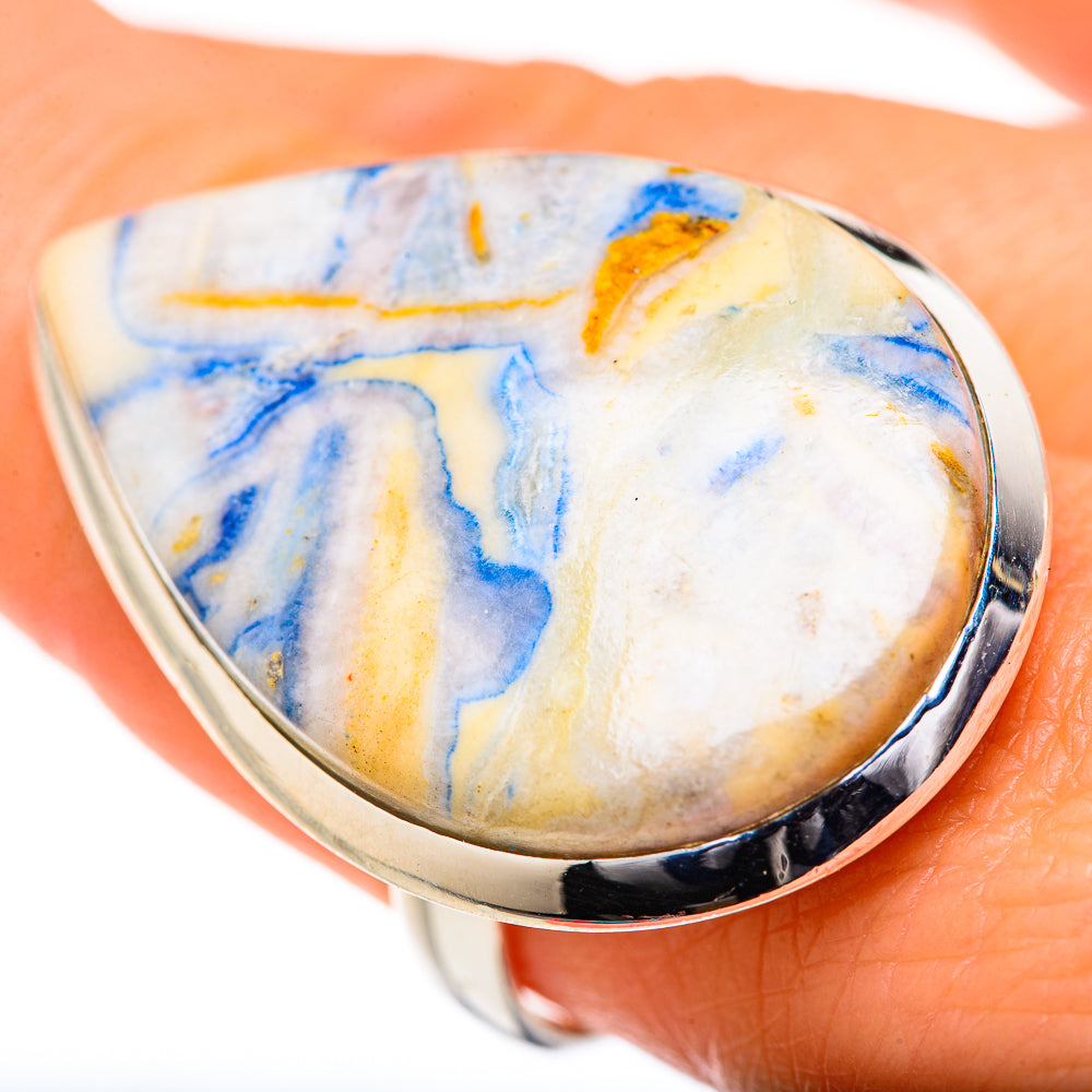 Blue Scheelite Rings handcrafted by Ana Silver Co - RING127782