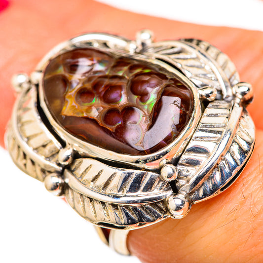 Mexican Fire Agate Rings handcrafted by Ana Silver Co - RING127786