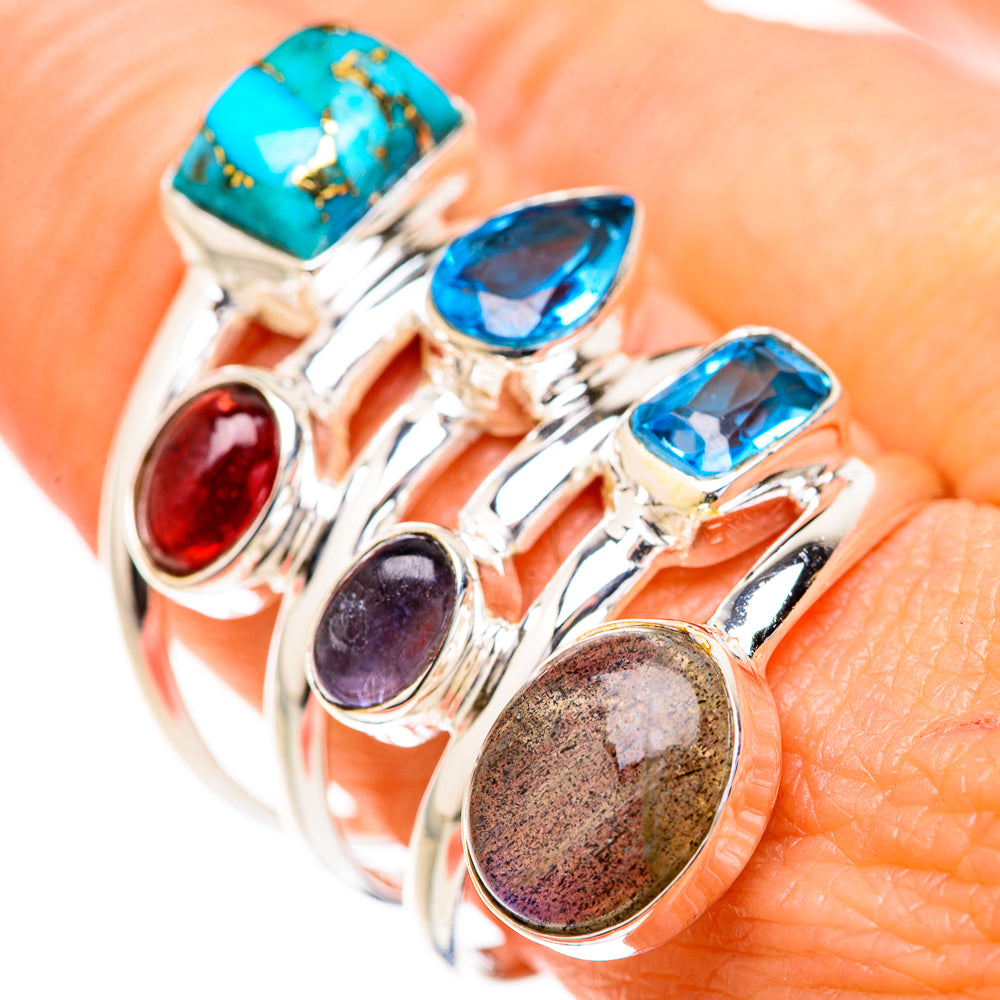 Labradorite Rings handcrafted by Ana Silver Co - RING127791