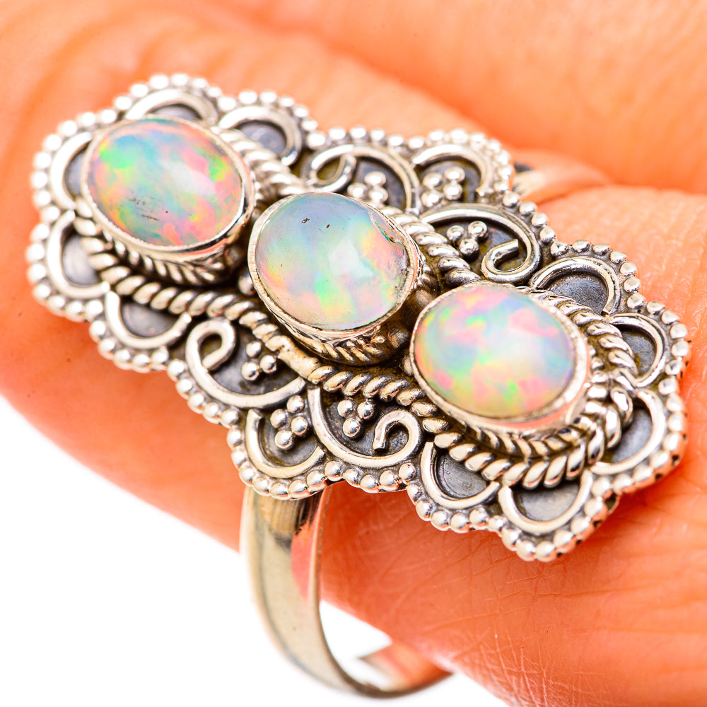 Ethiopian Opal Rings handcrafted by Ana Silver Co - RING127797