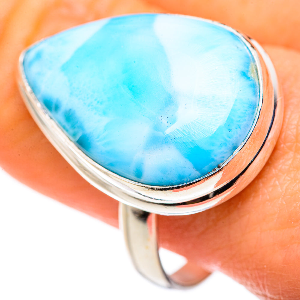 Larimar Rings handcrafted by Ana Silver Co - RING127807