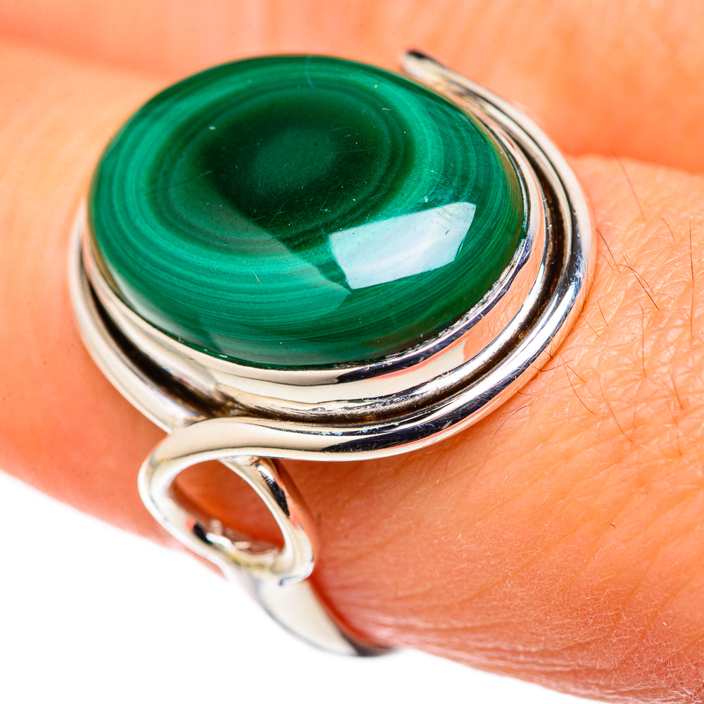 Malachite Rings handcrafted by Ana Silver Co - RING127812