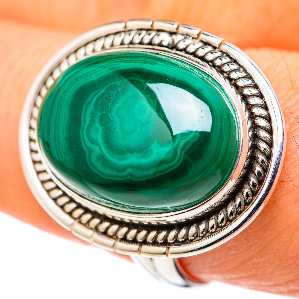 Malachite Rings handcrafted by Ana Silver Co - RING127816
