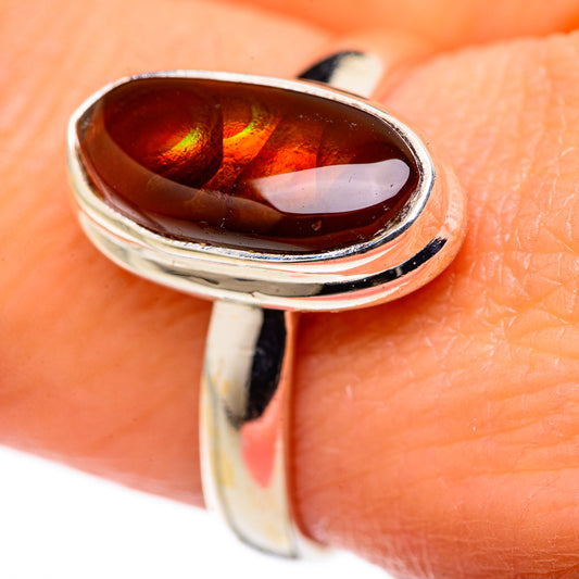 Mexican Fire Agate Rings handcrafted by Ana Silver Co - RING127818