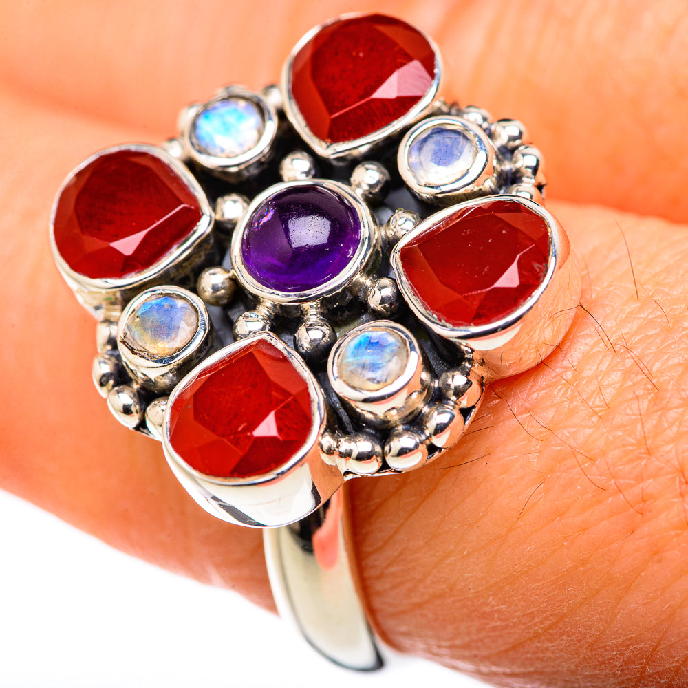Red Onyx Rings handcrafted by Ana Silver Co - RING127820