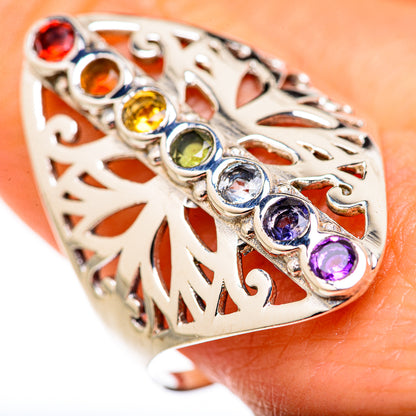 Multi-Stone Chakra Rings handcrafted by Ana Silver Co - RING127829