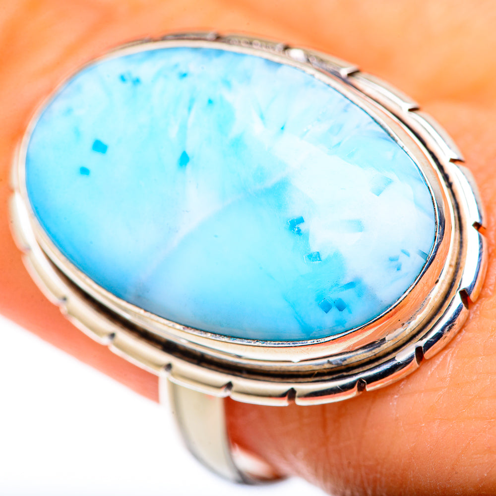Larimar Rings handcrafted by Ana Silver Co - RING127835