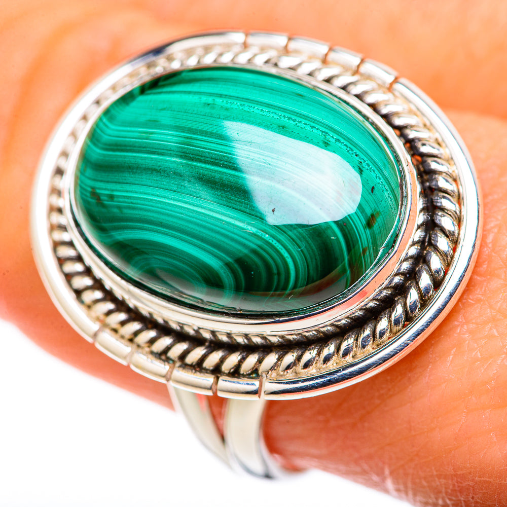 Malachite Rings handcrafted by Ana Silver Co - RING127840