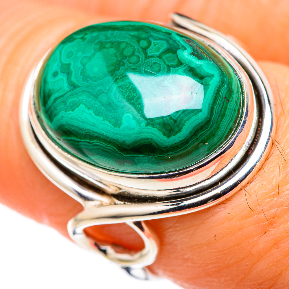 Malachite Rings handcrafted by Ana Silver Co - RING127844