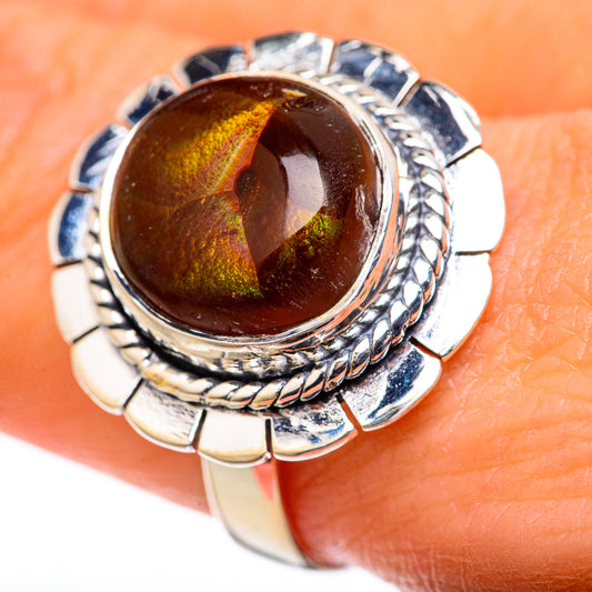 Mexican Fire Agate Rings handcrafted by Ana Silver Co - RING127845