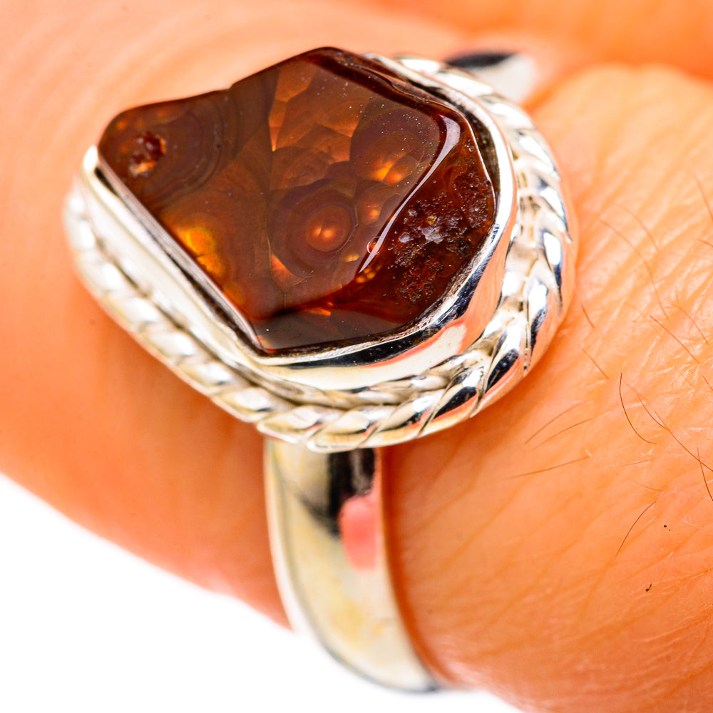 Mexican Fire Agate Rings handcrafted by Ana Silver Co - RING127846