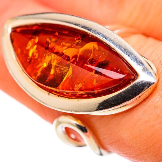 Baltic Amber Rings handcrafted by Ana Silver Co - RING127849