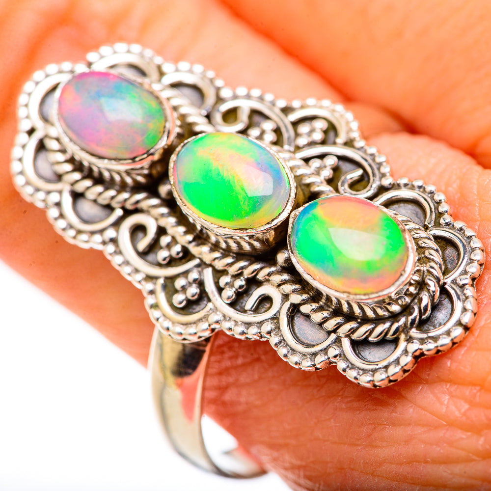 Ethiopian Opal Rings handcrafted by Ana Silver Co - RING127861