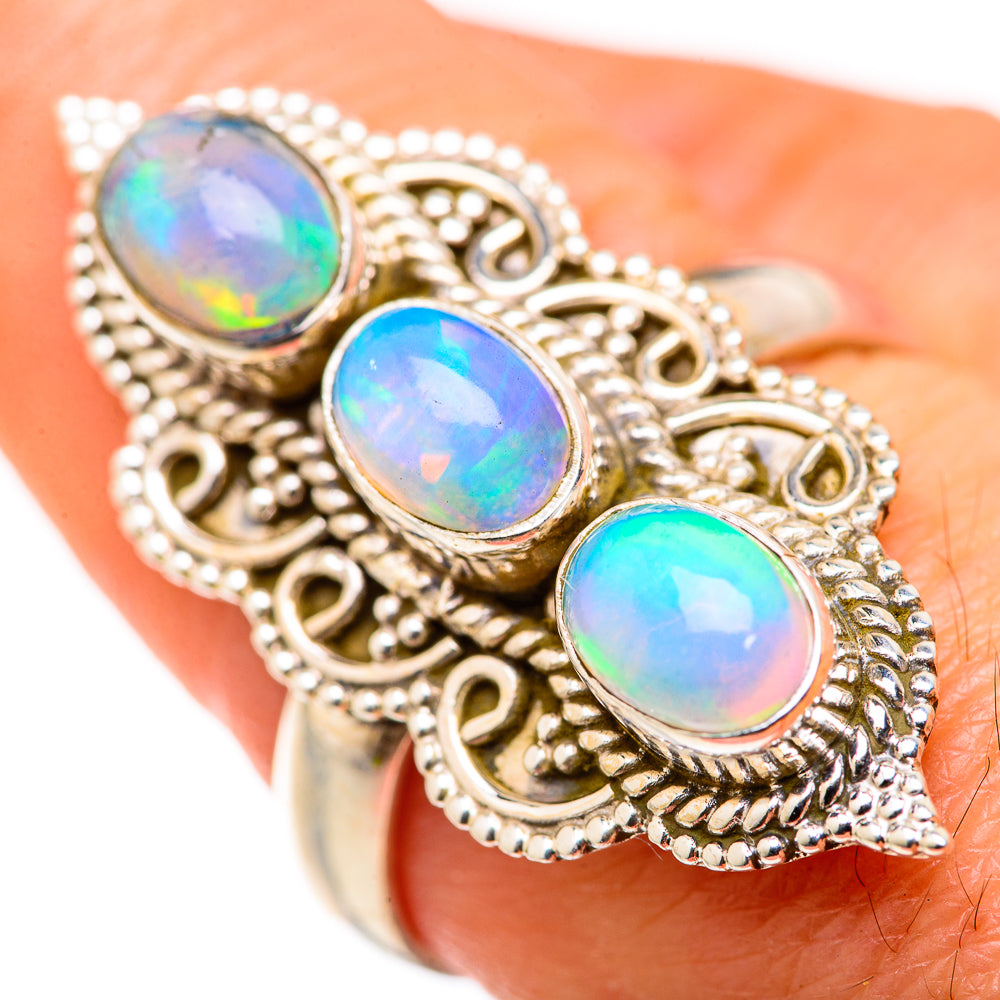Ethiopian Opal Rings handcrafted by Ana Silver Co - RING127862