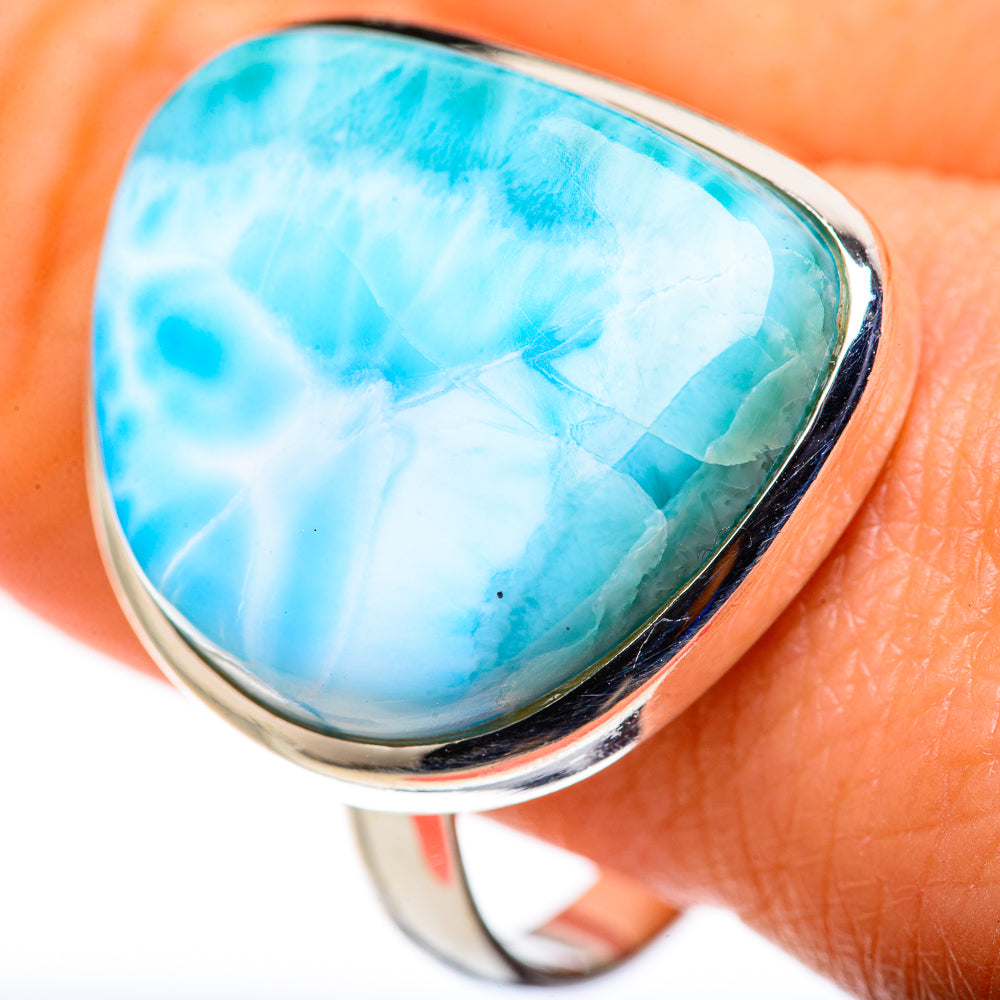 Larimar Rings handcrafted by Ana Silver Co - RING127863