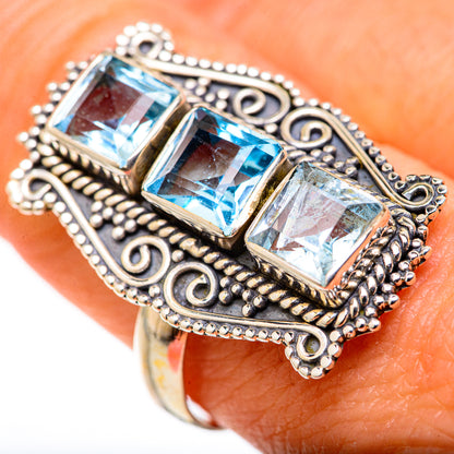 Blue Topaz Rings handcrafted by Ana Silver Co - RING127864