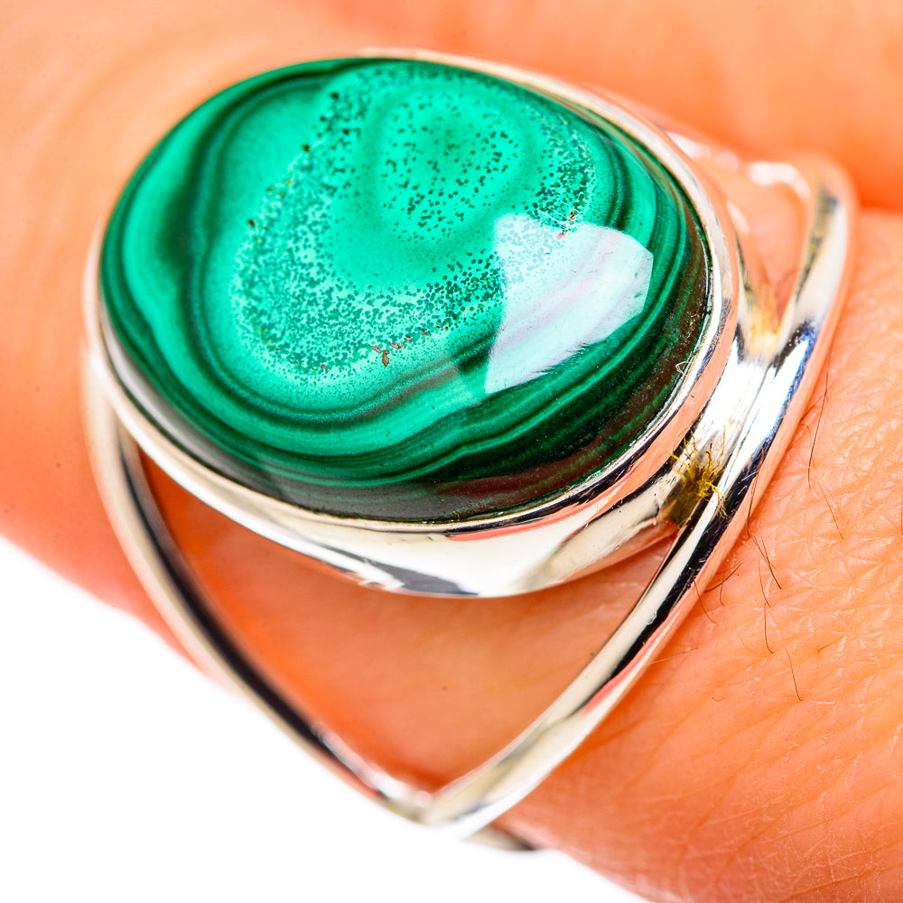 Malachite Rings handcrafted by Ana Silver Co - RING127869