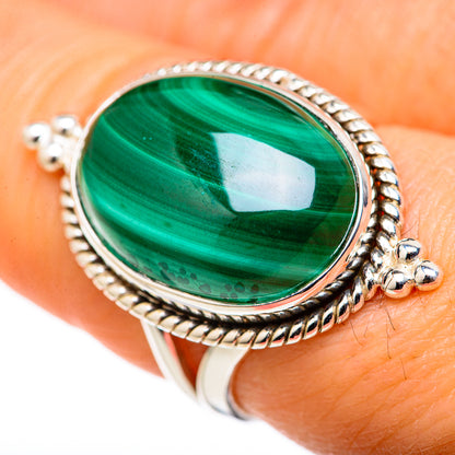 Malachite Rings handcrafted by Ana Silver Co - RING127871