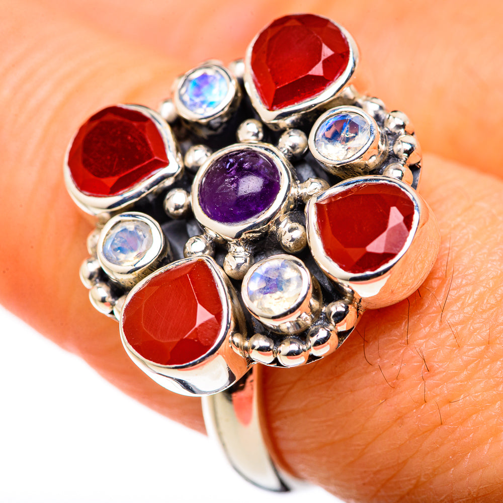 Red Onyx Rings handcrafted by Ana Silver Co - RING127874