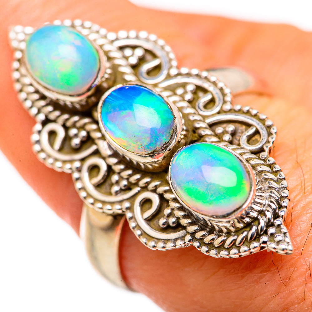 Ethiopian Opal Rings handcrafted by Ana Silver Co - RING127885