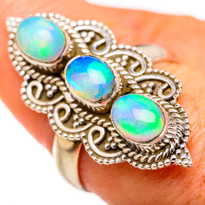 Ethiopian Opal Rings handcrafted by Ana Silver Co - RING127885