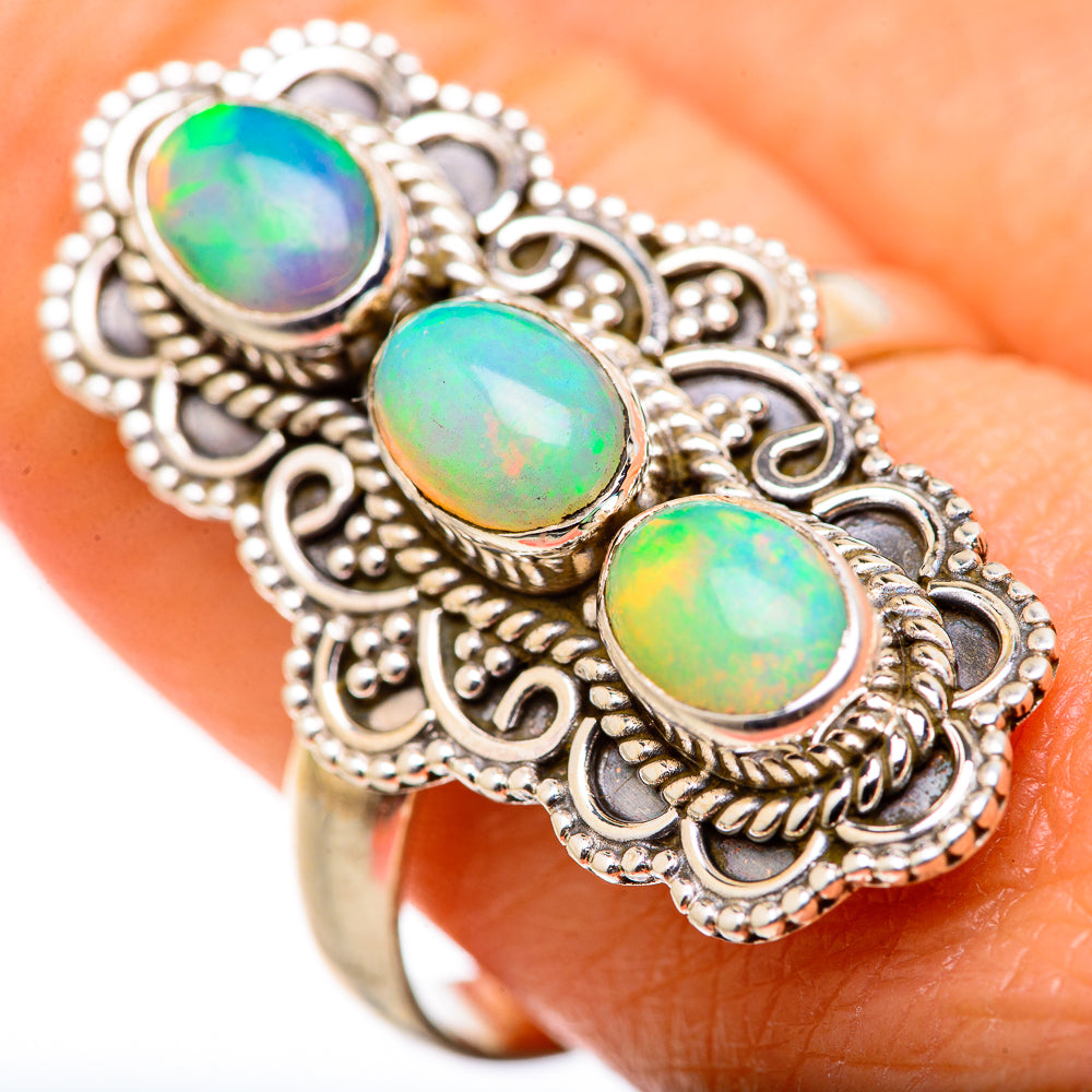 Ethiopian Opal Rings handcrafted by Ana Silver Co - RING127886