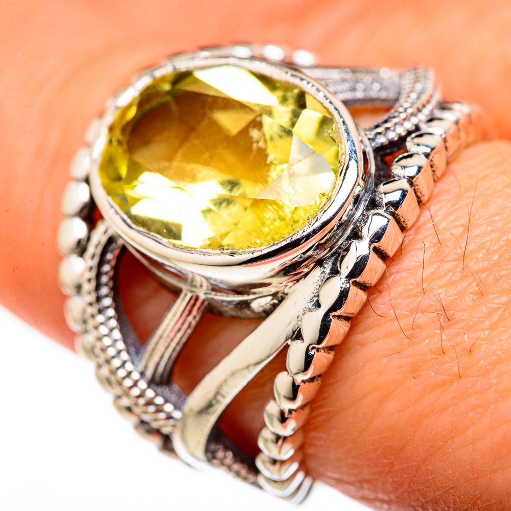 Lemon Quartz Rings handcrafted by Ana Silver Co - RING127887