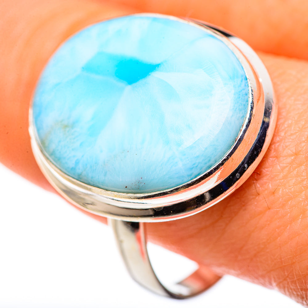 Larimar Rings handcrafted by Ana Silver Co - RING127888