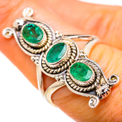 Zambian Emerald Rings handcrafted by Ana Silver Co - RING127896