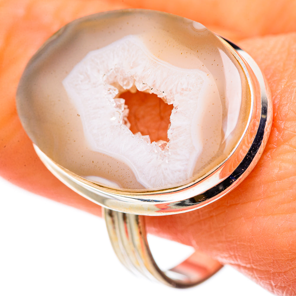 Window Agate Druzy Rings handcrafted by Ana Silver Co - RING127899