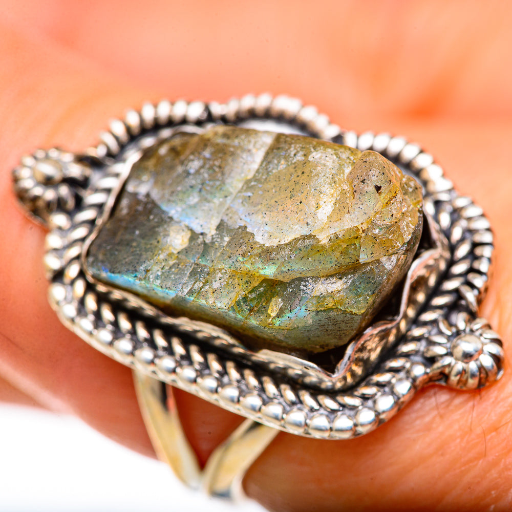 Labradorite Rings handcrafted by Ana Silver Co - RING127906