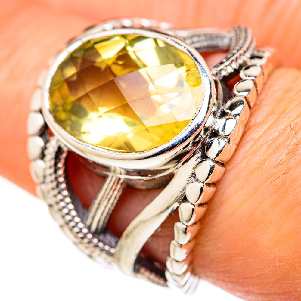 Lemon Quartz Rings handcrafted by Ana Silver Co - RING127912