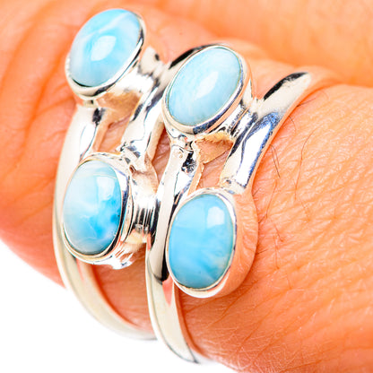 Larimar Rings handcrafted by Ana Silver Co - RING127919