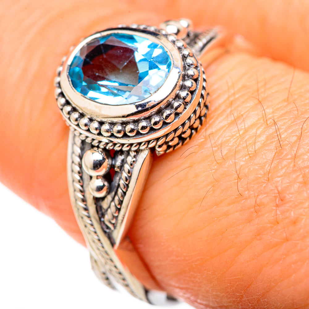 Blue Topaz Rings handcrafted by Ana Silver Co - RING127920