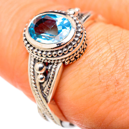 Blue Topaz Rings handcrafted by Ana Silver Co - RING127920