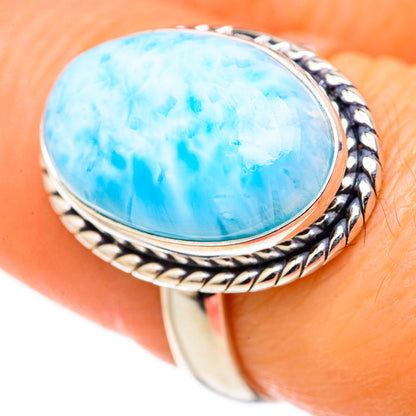 Larimar Rings handcrafted by Ana Silver Co - RING127921