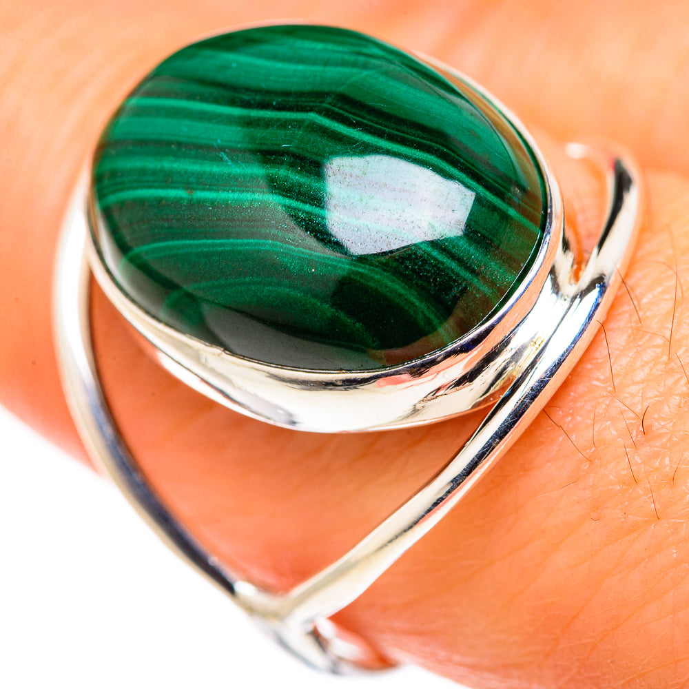 Malachite Rings handcrafted by Ana Silver Co - RING127924