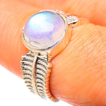 Rainbow Moonstone Rings handcrafted by Ana Silver Co - RING127932