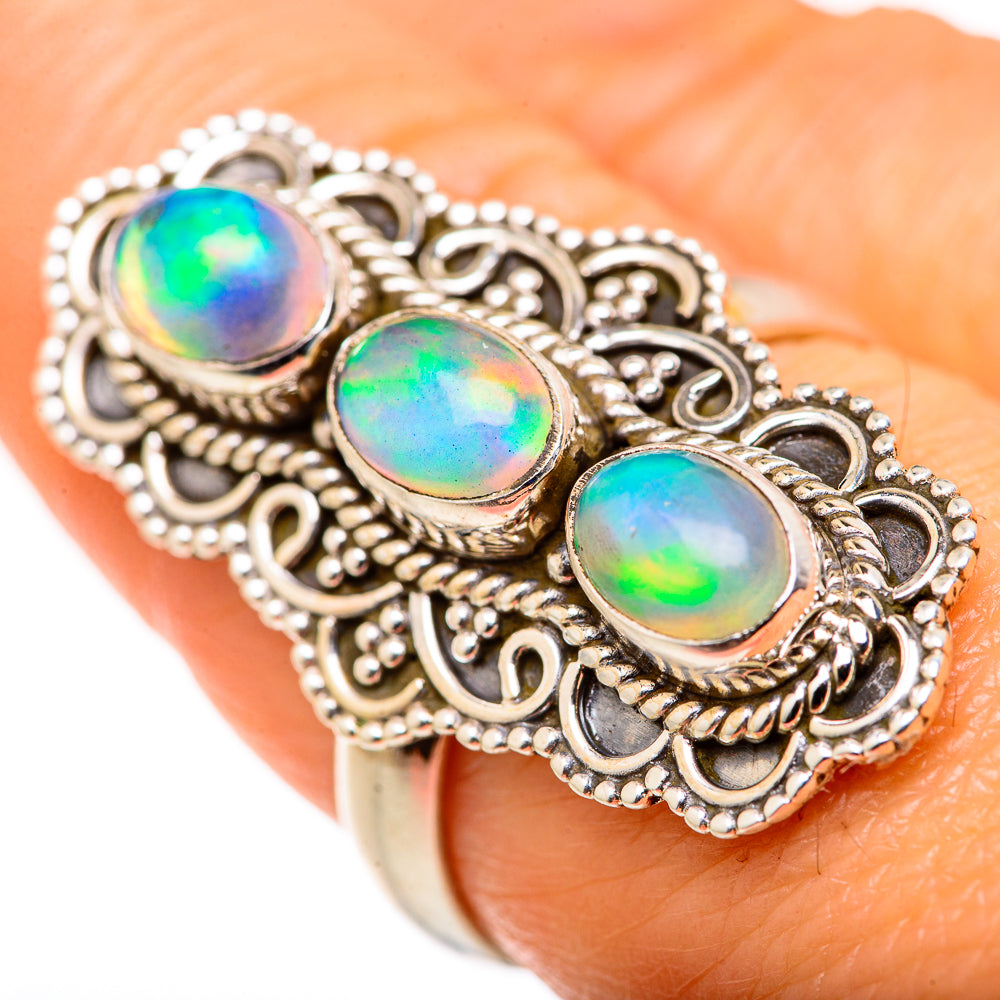 Ethiopian Opal Rings handcrafted by Ana Silver Co - RING127936