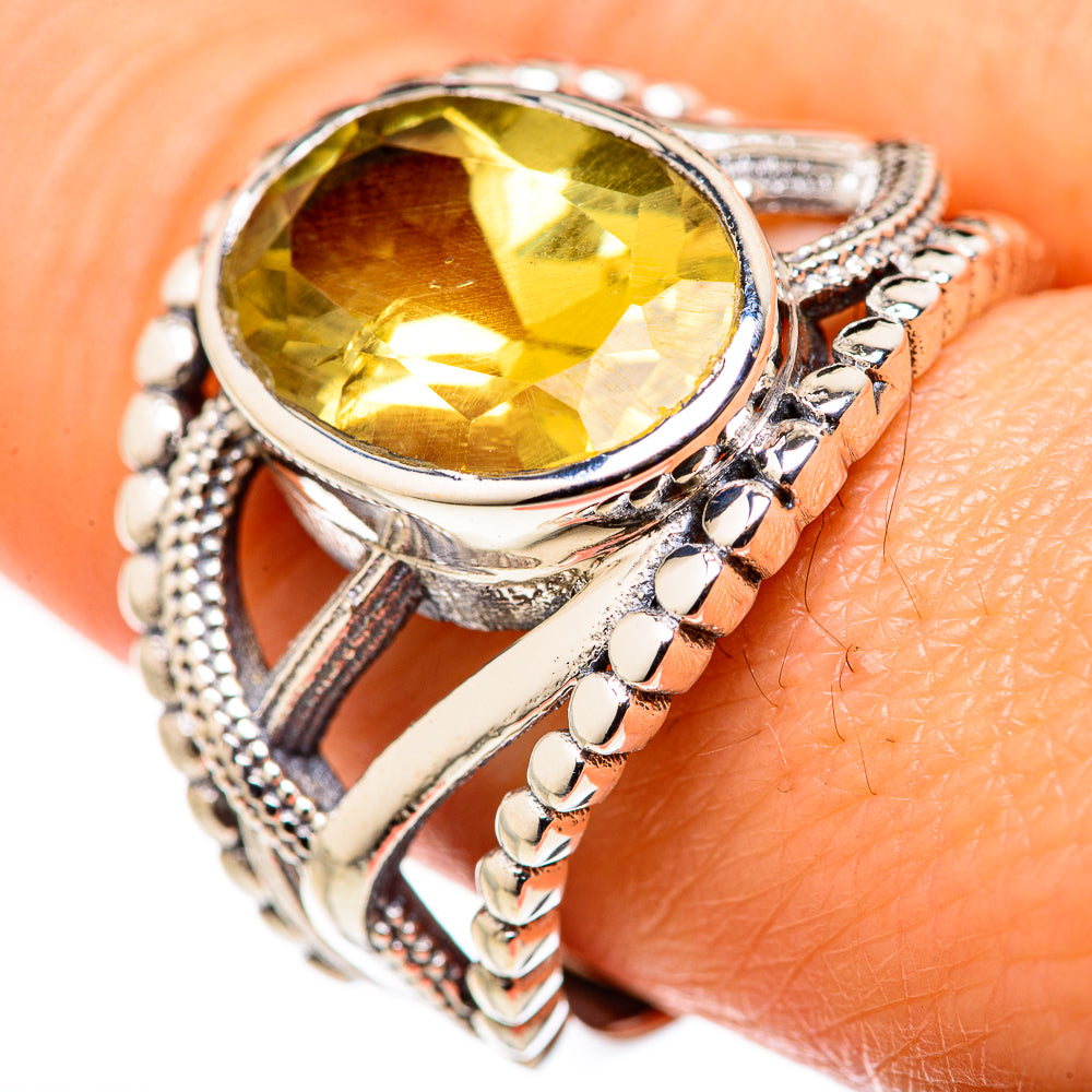 Lemon Quartz Rings handcrafted by Ana Silver Co - RING127938