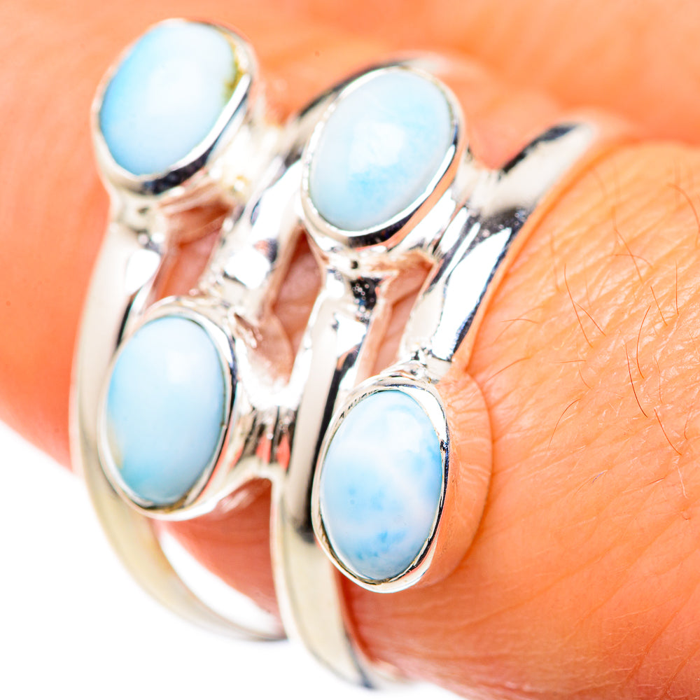 Larimar Rings handcrafted by Ana Silver Co - RING127941