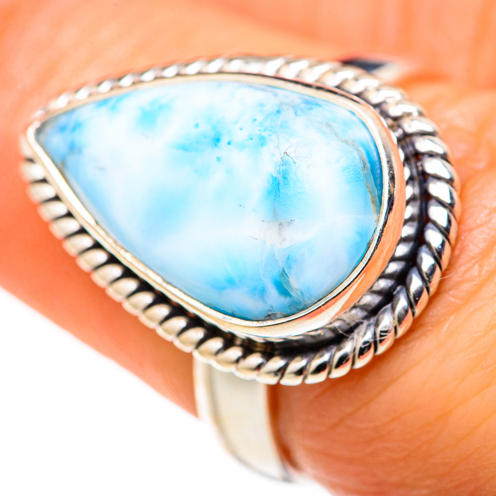 Larimar Rings handcrafted by Ana Silver Co - RING127944