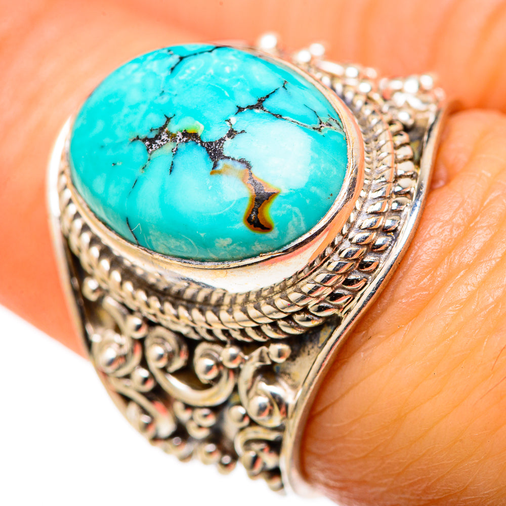 Tibetan Turquoise Rings handcrafted by Ana Silver Co - RING127945