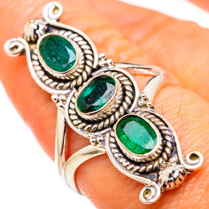 Zambian Emerald Rings handcrafted by Ana Silver Co - RING127949
