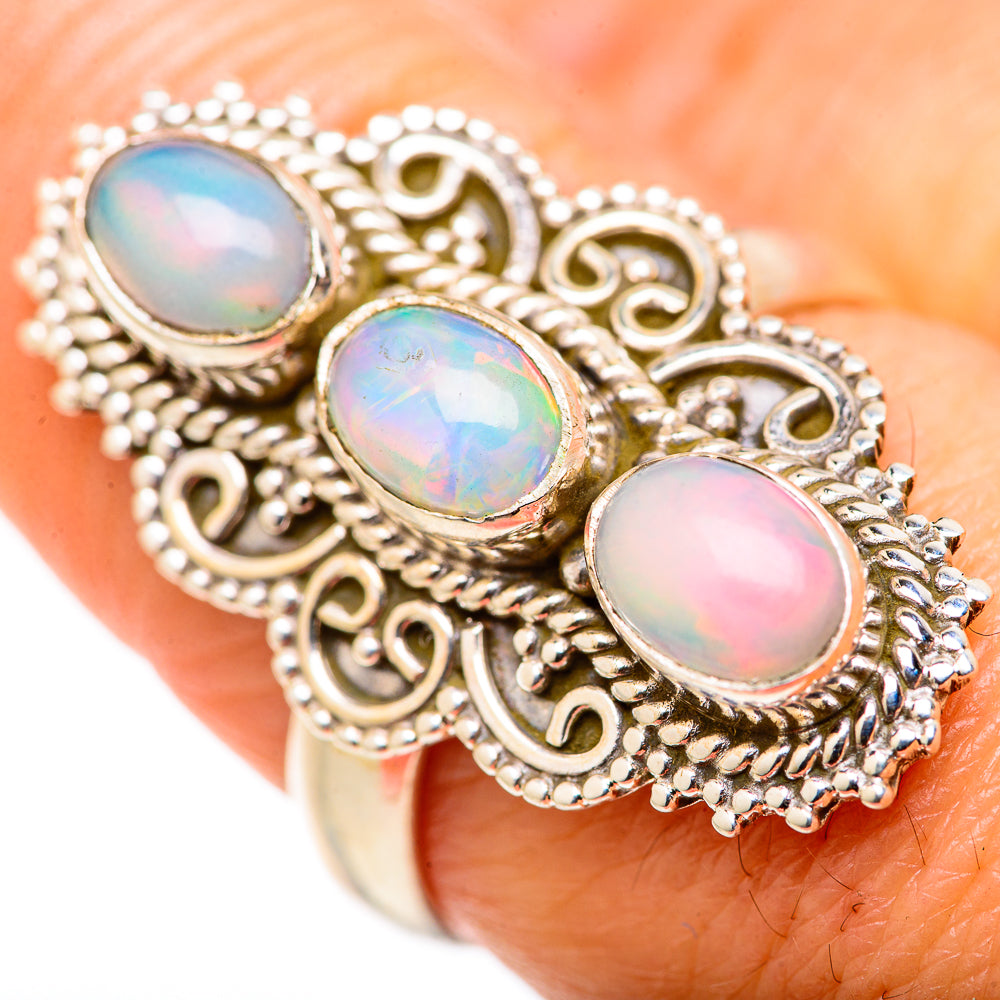 Ethiopian Opal Rings handcrafted by Ana Silver Co - RING127961
